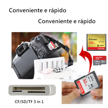 Tipo C Otg 3.0 Para Tf Sd Cf Cartões Leitor Adaptador Alumin
